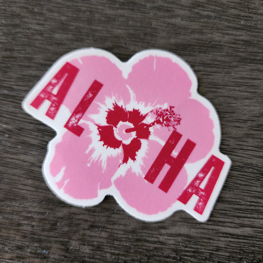 Custom Vinyl Aloha Hibiscus Sticker