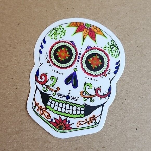 Custom Vinyl Sugar Skull Sticker