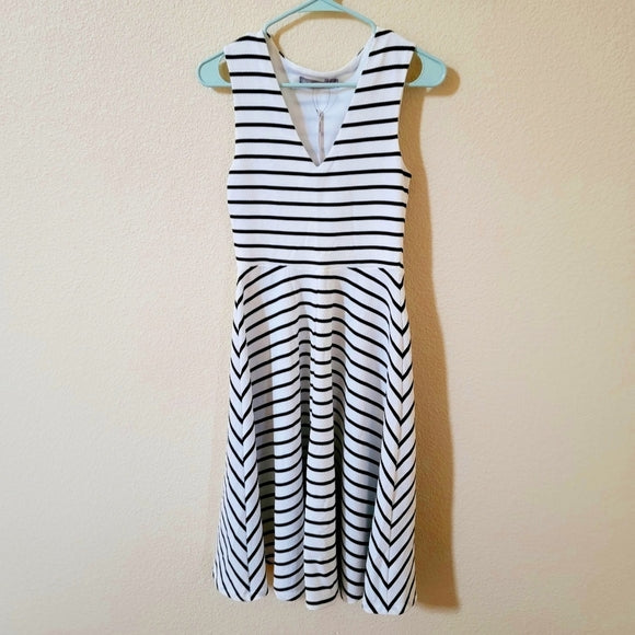 Black and White Striped ASOS Dress - Size 2