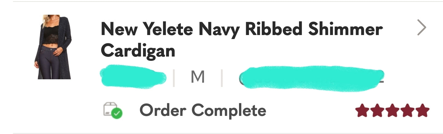 Navy Shimmer Duster Cardigan